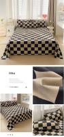 Sábana Plana De Algodón Lavado Suave Para Camas Single Double Queen King Tamaño Diferente Sábana De Cama Con Funda De Almohada (Puede Pedir Funda De Almohada) - details 8