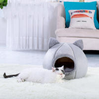 Cama Para Gato Cueva Lavable Cama Para Mascotas Plegable Con Removible Medio Calor Para Gatos Pequeños Y Perros Pequeños - details 0