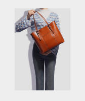 Bolso De Hombro Para Mujer Zency De Cuero Genuino De Alta Calidad Lujo Diseñador Gran Capacidad Bolso De Mano OL Tote De Cuero Vacío - details 3