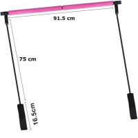 Barra de pilates portátil, de resistencia elástica, ajustable, extraíble, para estiramiento, Yoga, sentadillas, abdominales, Fitness en casa - KMT Style - details 2