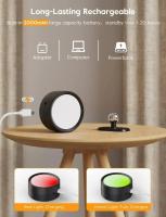 Lámpara De Pared LED Con 3 Niveles De Brillo Y 3 Modos De Color Luz De Pared Operada Por Batería 360° Giratoria Control Táctil Para Cocina Dormitorio Estudio Baño - details 12