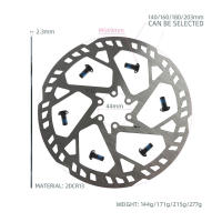 Freno De Disco Para Bici MTB E-Bike 2.3mm Thicken 140mm-220mm 6 Tornillos Acero Inoxidable Super Rigidez VS HS2 2mm - details 10