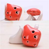 1pcs Flauta De Ocarina Colorida Soprano C Con 6 Agujeros Mini Flauta Cerámica Instrumento Musical Para Niños Juguete - details 6