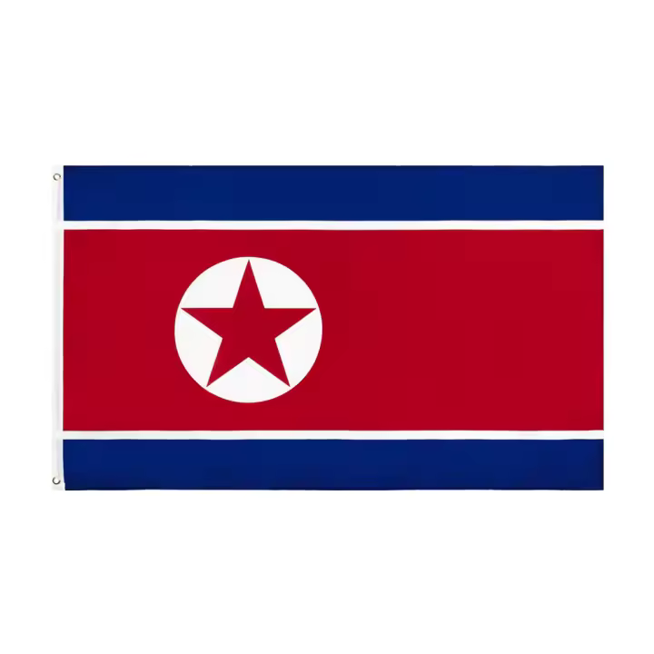 Bandera De Corea Del Norte 90x150 CM Para Decoración Material Poliéster Estilo Colgante Personalizable - 1