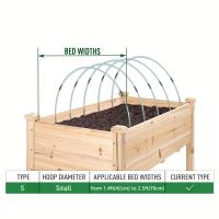 25pcs Hojas De Jardín Para DIY Tunnel De Cultivo Marco De Soporte De Fibra De Vidrio Resistente Al Rusticidad Para Invernadero Y Camas Elevadas - details 2