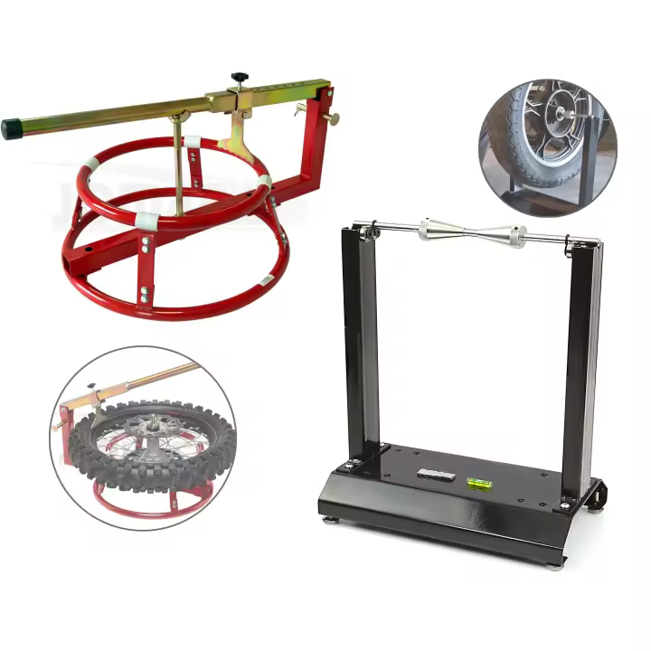 JOMAFA - Kit Cambio De Ruedas De Moto: Destalonador De Ruedas Para Montar Y Desmontar +  Equilibradora De Ruedas - JMK10038 - 1