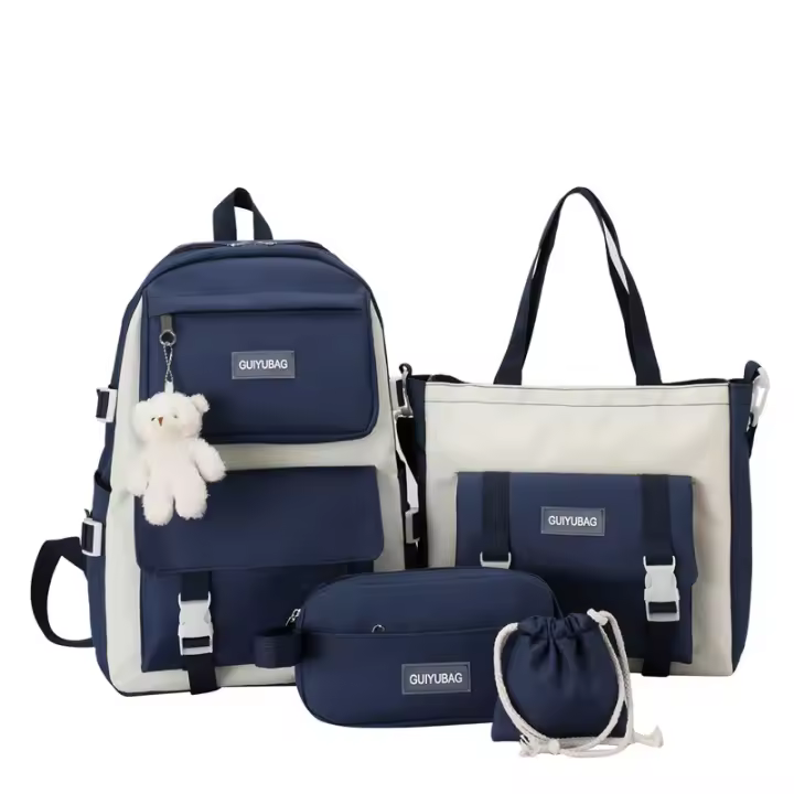 Set de 5 Mochilas Escolares para Niños Bolsa de Libros, Bolsa de Bolsos - 1