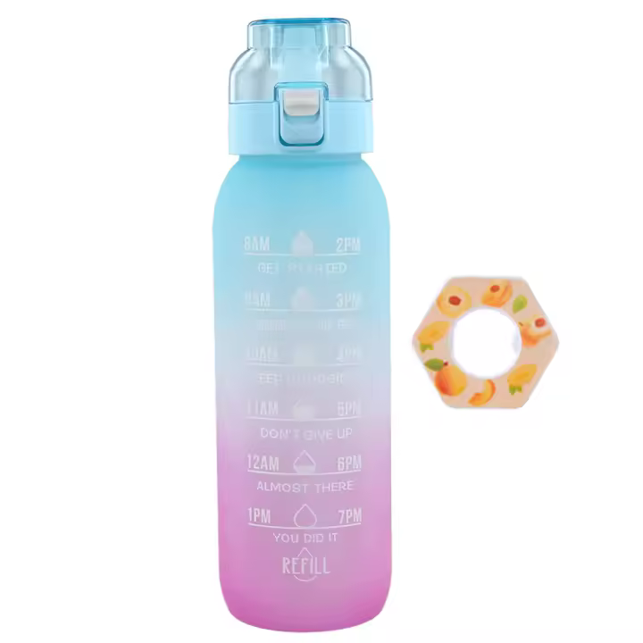 Botella De Deporte Con Fragancia 1000ml Con 1/7 Pilas De Aroma Para Bebida Botella De Agua Saborizada Para Deportes Tamaño Approx. 275mm X 80mm Peso Approx. 170g - 1