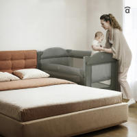 Asalvo Cuna de Viaje de Colecho Together – 2 en 1 con Lateral Abatible, Doble Altura, Gatera, Base Acolchada, Ruedas con Freno y Bolsa de Transporte - details 0