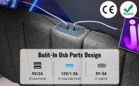 Cama Doble Moderna Inteligente | 160x200/180x200 | Con Almacenamiento + APP LED Controlable + Carga USB-C | Ecológico Lino Gris Anthracita | Somier Metálico | Sin Cogín - details 8
