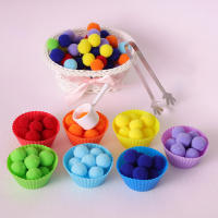 Juego De Aprendizaje Sensorial Montessori Para Niños Juguete De Coloración Y Alineación 78 Piezas Set De Pompom Para Niños De Preescolar Y Jóvenes - details 13