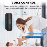 Sensor De Temperatura Y Humedad Inteligente ONENUO Tuya Compatible Con Alexa Y SmartLife Monitoreo Remoto Por App WiFi Negro - details 6