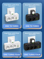 Enchufe de pared con tapa independiente y USB adaptador de red UE AC enchufe de la tira de alimentación con protector de sobrecarga - details 12