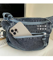 Bolso De Hombro Casual De Denim Lavado Resistente Al Desgaste Con Múltiples Bolsillos Y Gran Capacidad Para Mujer - details 3