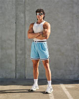 Shorts Deportivos Para Hombre Doble Capa Malla Secado Rápido Entrenamiento Verano Fitness Casual Transpirable Shorts - details 24