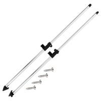 vidaXL Postes de soporte de toldos bimini para barcos 2 uds aluminio - details 0