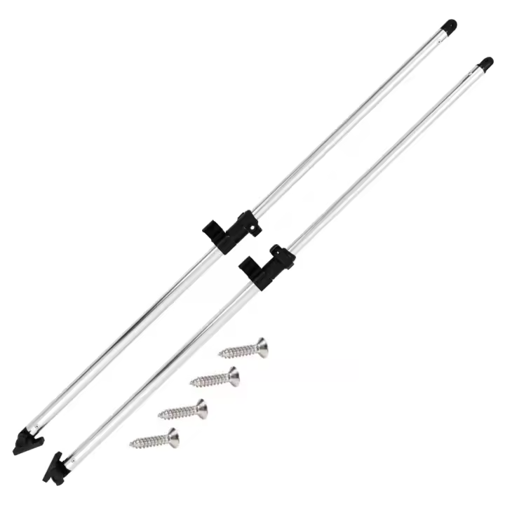 vidaXL Postes de soporte de toldos bimini para barcos 2 uds aluminio - 1