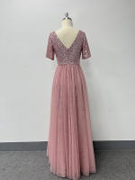 Vestido De Noche Elegante Para Mujer Con Doble V-Neck Y Volante A-Line Con Lentejuelas Vestido De Cocodrilo Para Fiesta Y Eventos Formales - details 18