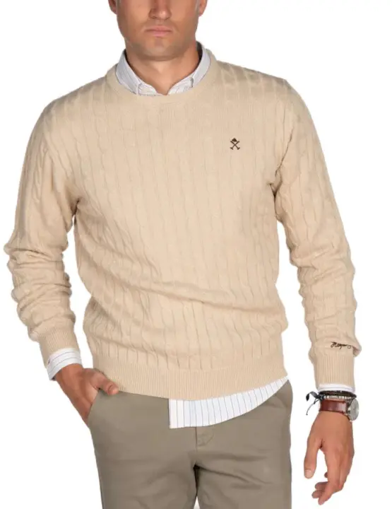 Jesey de lana Harper&Neyer Blarney beige para hombre - 1