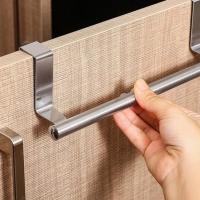 Rack De Toallas Sobre Puerta En Acero Inoxidable Soporte Colgante Para Baño Y Cocina Armario Organizador De Toallas Y Paños - details 0
