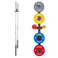 JUEGO SOPORTES DE PARED STR28 SOPORTE BARRA + RACK PESAS STR29 HMS - details 0
