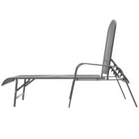 vidaXL Tumbonas con mesita 2 unidades acero Sillas de Exterior Ideal para jardín, playa, piscina, terraza Tumbona Piscina Tumbonas Playa Tumbonas Jardín Exterior - details 4