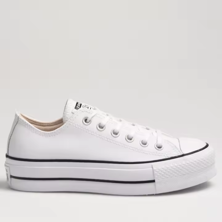 Zapatillas casual sneakers para mujer Converse Chuck Taylor All Star Platform Clean Leather 561680 Blanco - 1