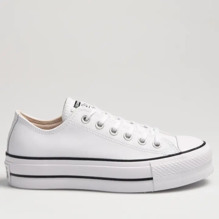 Zapatillas casual sneakers para mujer Converse Chuck Taylor All Star Platform Clean Leather 561680 Blanco - 1