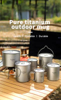 Tiartisan Taza De Camping De Titanio Puro Con Manija Plegable Ultraligera Portátil Para Senderismo Y Acampar Vaso De Agua Deportiva - details 0