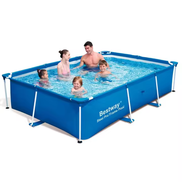 Piscina Desmontable Rectangular Tubular Mediana De Pvc De 259x170x61 Cm - 1