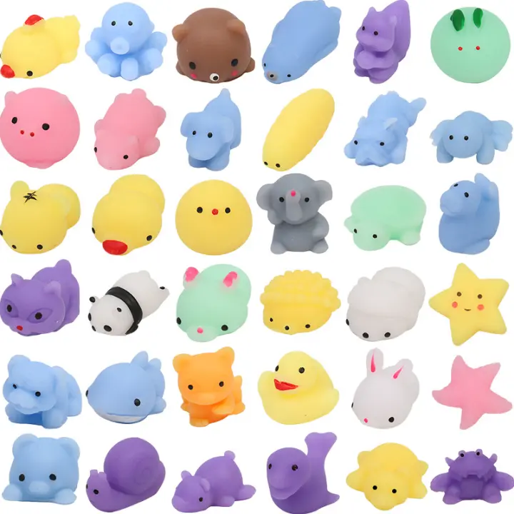 20-50PCS Juguetes Squishies Kawaii De Mochi Animales Para Niños Alivio Del Estrés Bola De Succión Para Fiestas Regalos De Cumpleaños - 1