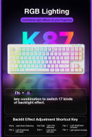 Teclado Mecánico De Juego LINGBAO K87 pro Con Keycaps PBT Structure Hot Swap 3/5 Pins Iluminación RGB Retroiluminada Gasket - details 11