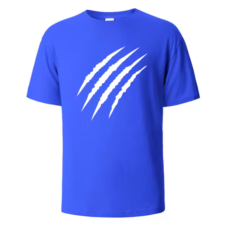 Camiseta Gráfica De Algodón Puro Para Hombres Y Mujeres Estilo Casual Verano Con Marca De Uña Cómoda Transpirable Talla Oversize Cuello Redondo - 1