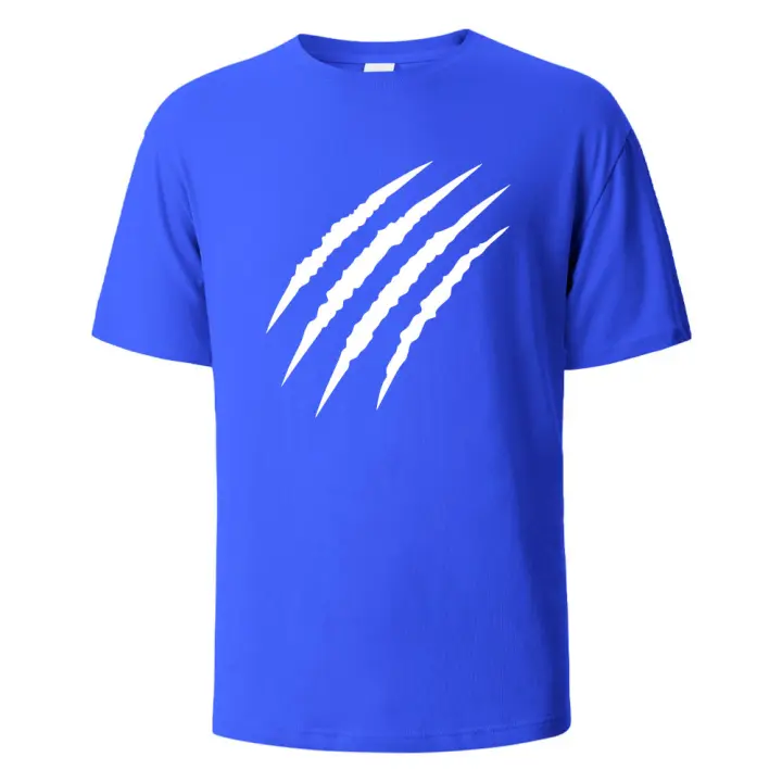 Camiseta Gráfica De Algodón Puro Para Hombres Y Mujeres Estilo Casual Verano Con Marca De Uña Cómoda Transpirable Talla Oversize Cuello Redondo - 1