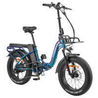 Bicicleta eléctrica Fafrees F20 Max, neumático ancho de 20 * 4,0 pulgadas, motor sin escobillas de 500 W, batería de celda Samsung de 48 V 22,5 Ah, velocidad de 25 km/h, frenos de disco delanteros y traseros, Shimano de 7 velocidades - Verde Aurora - details 0