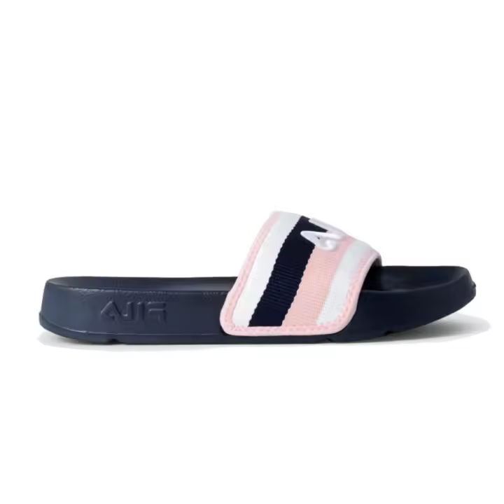Fila FFW0553 Chanclas de piscina Morro Bay Stripes para mujer en azul marino de piel vegana - 1