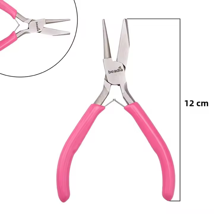 Alicates Redondos Concavos Profesionales De 4.72 Pulgadas Herramientas De Precisión Para El Arte De Hacer Joyas Uso Ideal Para DIY - 1