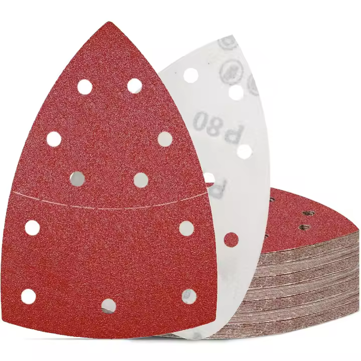 50 Piezas Lijas para Lijadora Grano 80 Hojas de Lija 11 Agujeros para Lijadora de Detalle Mouse - 1