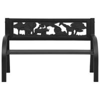 vidaXL Banco de jardín para niños de acero 86 cm - details 1