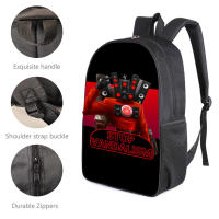 Set De Tres Piezas Buzo Antigua Con Estampado De Gato Cartoon Cuerda De Hombro Curvada Ajustable Bolsa Mensajera De Malla De Alta Capacidad Impermeable - details 1