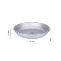 Plato De Camping Ultraligero De Titanio Tomshoo Redondo Portátil Para Exteriores Y Viajes Incluye Utensilios No Desechables - details 5