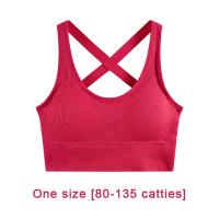 Top De Yoga Para Mujer Fitness Cropped Shockproof Deporte Sin Mangas Chaleco De Entrenamiento Sexy Espalda Cruzada Running Vest Material Nylon Spandex Secado Rápido Talla Verdadera - details 0
