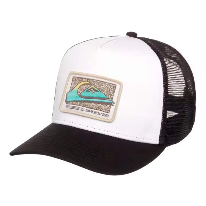 Quiksilver Gorra Trucker Riding Around Blanco,Negro Adulto - 1