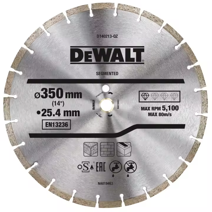 Dewalt tarcza diamentowa 350x25,4mm segmentowa - 1