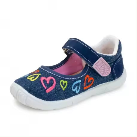 Merceditas en tejano azul acolchadas con velcro, de Zapy Girls - 1