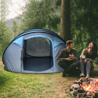 Outsunny Tienda de Campaña Pop up para 4-5 Personas Tienda de Camping Instantánea con Ventanas Bolsillos y Bolsa de Transporte Impermeable Anti-UV 263,5x220x123 cm - details 1