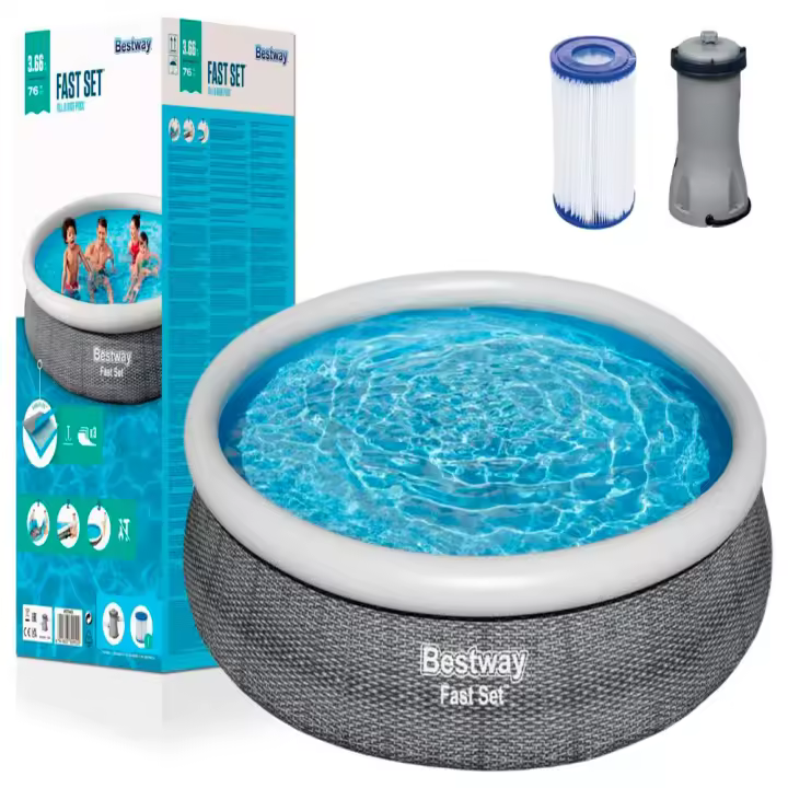 Piscina Bestway Fast Set Ratan + Depuradora 366x76 Cm 57445 - 1