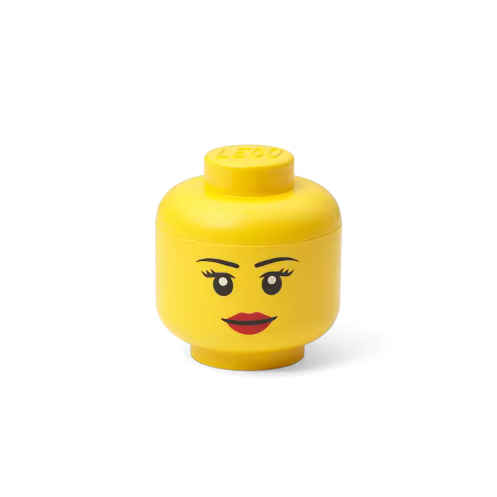 Room Copenhaguen LEGO Caja almacenaje mini en forma de cabeza de minifigura de niña. - 1