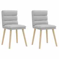 vidaXL Sillas de comedor 2 unidades tela gris en color Taupé/Azul vaquero/Negro y más | cómodas modernas ergonómicas para comedor cocina salón hogar - details 9