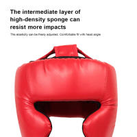 Protector De Cabeza Completo Para Karate Muay Thai Taekwondo Boxeo Equipamiento Protectoro De Goma PU Para Hombres Mujeres Y Niños - details 7